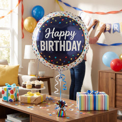Colorful Celebration Happy Birthday Foil Balloon - 18 Inch