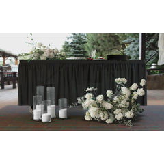 Black Plastic Table Skirt