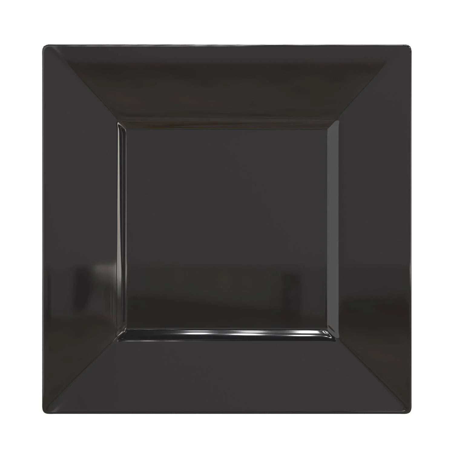 8 In. Black Square Plates | 10 Count