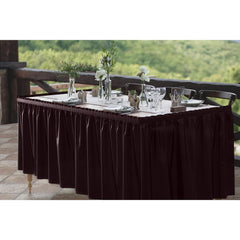 Brown Plastic Table Skirt