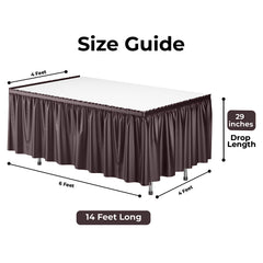 Brown Plastic Table Skirt