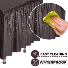 Brown Plastic Table Skirt