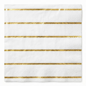Elegant Gold Motif Luncheon Napkins - 6.5 In. X 6.5 In.
