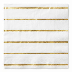 Elegant Gold Motif Luncheon Napkins - 6.5 In. X 6.5 In.