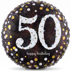 Sparkling 50th Birthday Foil Balloon - 18 Inch
