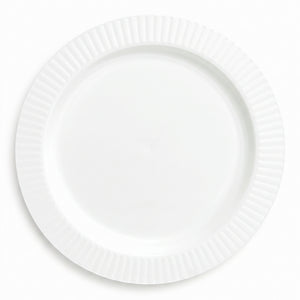 White Premium Plastic Dinner Plates - 10.25 Inches, 16 Pack