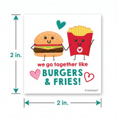 Valentine's Day Food-Themed Temporary Tattoos, 48-Pack