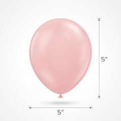 Luxaire Premium Blush Pink Latex Balloons, 5-Inch, 50 Pack