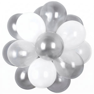 Silver Sphere Latex Balloon Chandelier Kit - 25-Piece Set for Stunning Decor