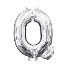 Silver Foil Letter Balloon "Q" - Air Filled