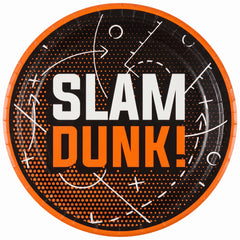 Slam Dunk Basketball 7" Round Paper Plates