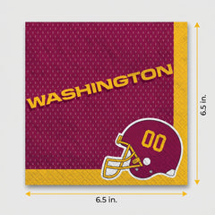 Washington Football Team Luncheon Napkins - 6.5 In. x 6.5 In.