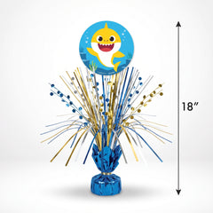 Baby Shark Metallic Tinsel Spray Centerpiece for Kids' Birthday Parties