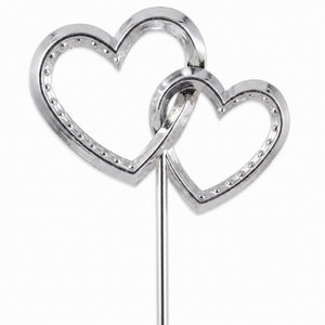 Electroplated Heart Cake Picks for Weddings
