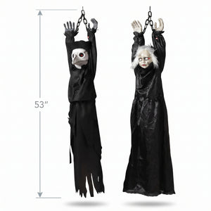Creepy Animated Hanging Doll Figure - 53 Inches