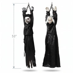 Creepy Animated Hanging Doll Figure - 53 Inches