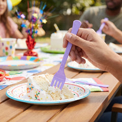 Heavy Duty Purple Plastic Forks - 7.5 in. | 50 Pack