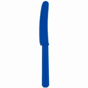 Royal Blue Plastic Knives - Economy Pack - 7.5 in.