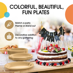 10 In. Gold Plastic Plates | 100 Count