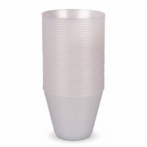 White Pearl Plastic Tumblers - 9 Oz | 72 Pack