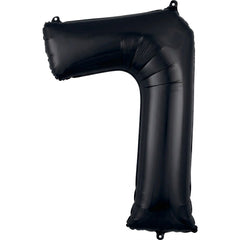 Black Number "7" SuperShape Foil Balloon | 34"