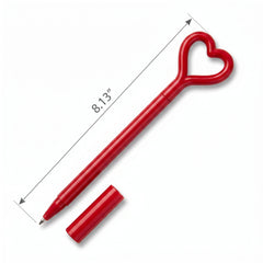 Heart-Shaped Valentine’s Day Pen, 8-Inch, Red