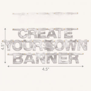 Silver Foil DIY Customizable Banner Kit for Weddings