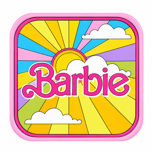 Vintage Barbie 7" Square Paper Plates