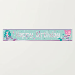 Mermaid-Themed Happy Birthday Banner
