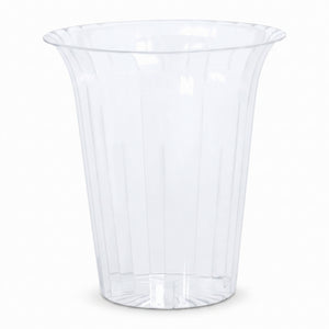 Clear Flared Cylinder Plastic Container, 80 oz