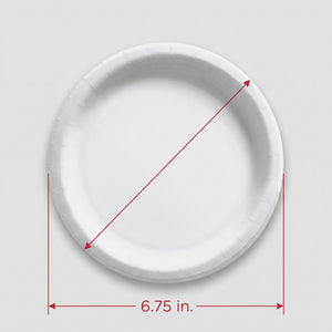 Classic White 6.75" Round Paper Plates - 16 Count