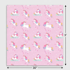 Enchanted Unicorn Gift Wrap, Pink, 5 ft - Perfect for Kids' Birthday Parties