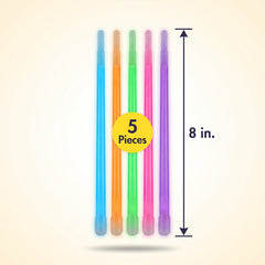 Multi-Colored 8-Inch Glow Stick Pack - 5 Count