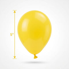 Sunshine Yellow 5" Mini Latex Balloons - 50 Pack