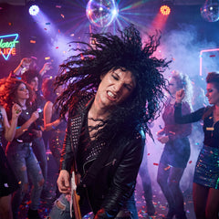 Rocker Vibe Curly Black Wig - Perfect Costume Accessory