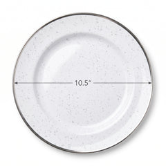 Elegant Silver Trim Melamine Dinner Plate - 10.5"