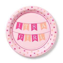 It's a Girl 8.5" Baby Shower Paper Plates