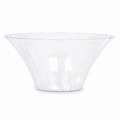 Medium Flared Clear Plastic Serving Bowl - 30 oz