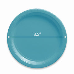 Caribbean Blue 8.5-Inch Round Paper Plates - 8.5 in.