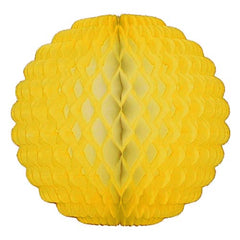 14 In. Yellow Paper Puff Globe
