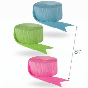 Neon Glow Party Streamers - 3 Pack