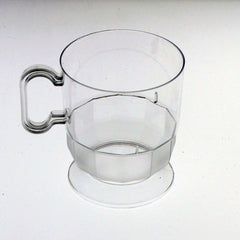 8 Oz. Clear Glazed Coffee Cups w/ Handle | 8 Count