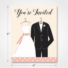 Elegant Wedding Attire Invitation Card