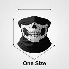 Skull Face Bandana Mask - Black/White Halloween Costume Accessory