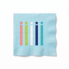 Modern Birthday Candle Beverage Napkins - 16 Pack - 5 In. X 5 In.