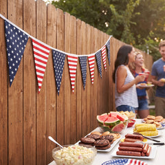 Stars and Stripes Patriotic Pennant Banner