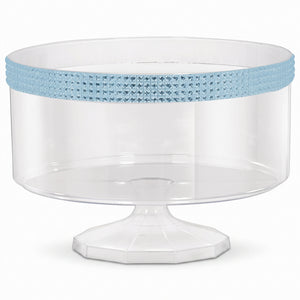 Caribbean Blue Rhinestone Trifle Bowl - 80 oz Candy Buffet Display