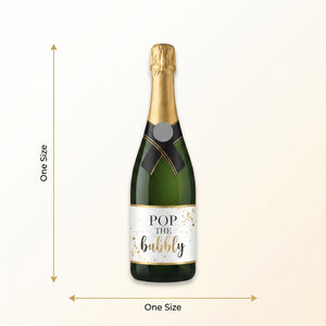 Jumbo "Pop The Bubbly" Champagne Bottle Cutout Decoration
