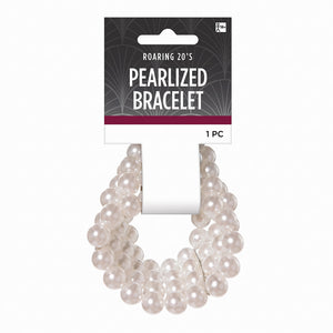 Multi-Strand Faux Pearl Bracelet - Elegant Costume Accessory