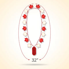 Light-Up Maple Leaf Necklace for Canada Day Celebrations